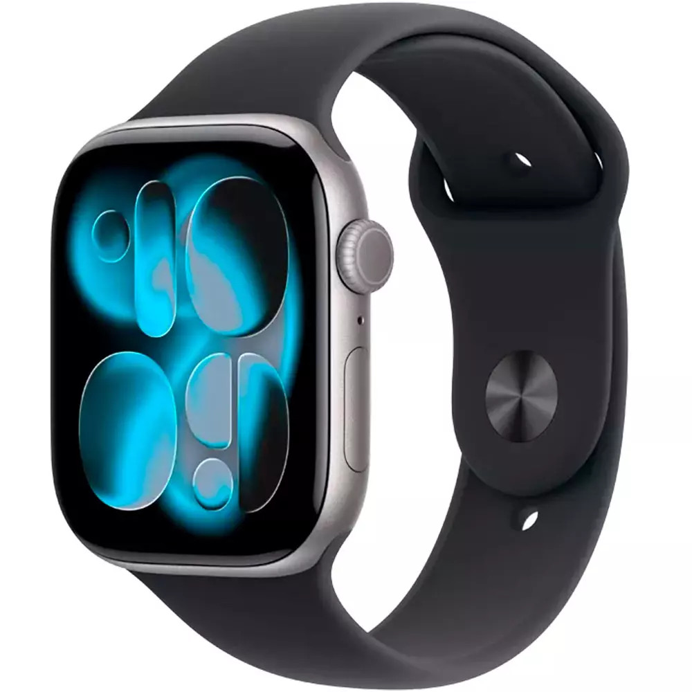 Apple Watch Series 11 GPS 46mm Space Grey Aluminium Case with Black Sport Band MEV44RK/A Смарт-часы - миниатюра 2