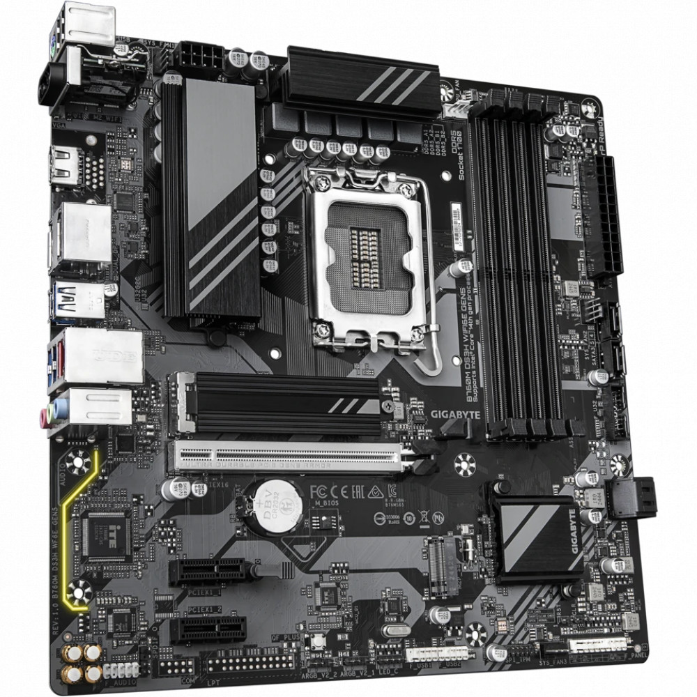 Материнская плата Gigabyte B760M DS3H WIFI6E GEN5 Micro-ATX, LGA 1700 — фото товара