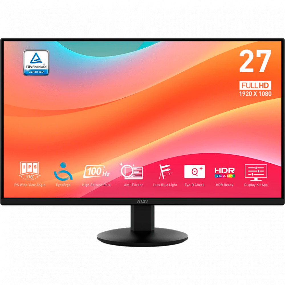 Монитор MSI Pro MP272L 9S6-3PD6CT-008 27 ", IPS, Full HD 1920x1080 (16:9), 100 Гц — фото товара