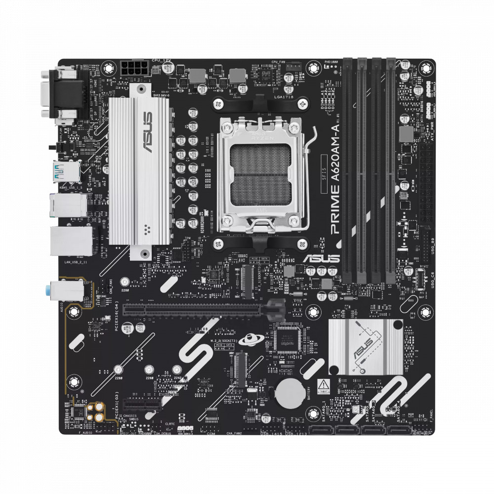 Материнская плата Asus PRIME A620AM-A-CSM 90MB1MY0-M0EAYC Micro-ATX, AMD AM5 — фото товара