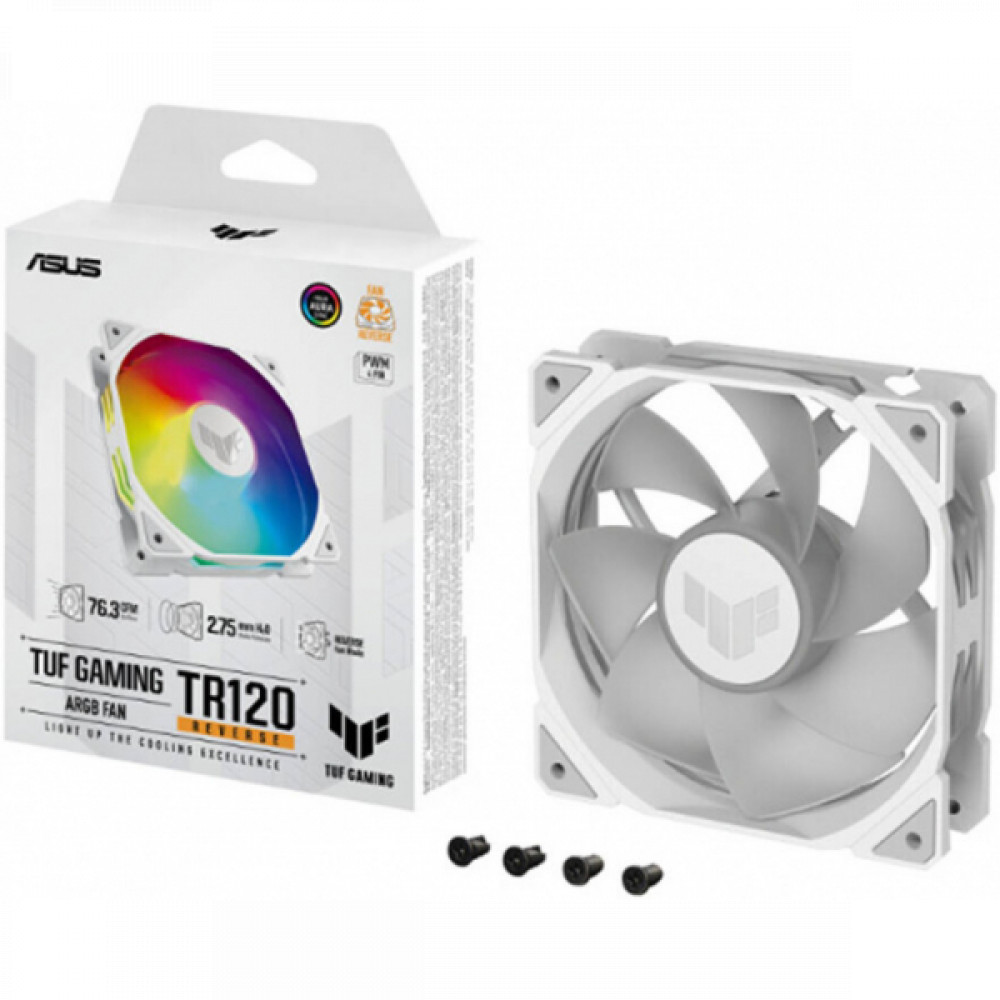 Система охлаждения Asus TUF GAMING TR120 ARGB REVERSE WHITE Для системного блока — фото товара
