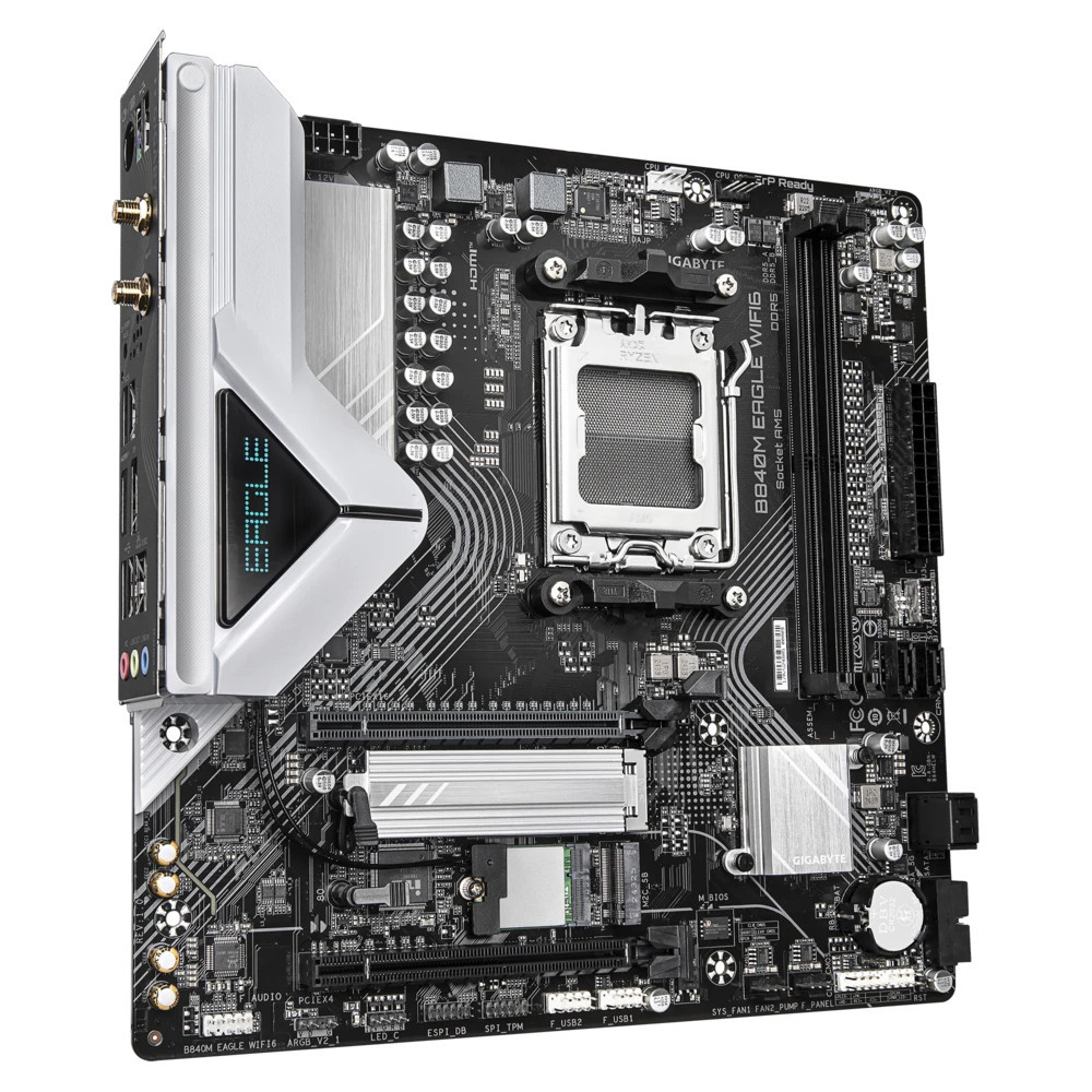 Материнская плата Gigabyte B840M EAGLE WIFI6 (REV 1.1) Micro-ATX, AMD AM5 - миниатюра 2