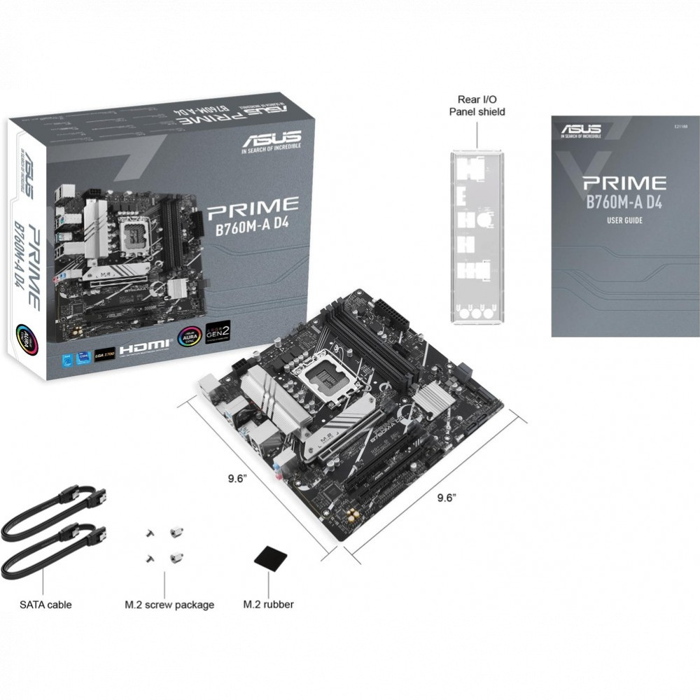 Материнская плата Asus PRIME B760M-A D4-CSM 90MB1D00-M1EAYC Micro-ATX, LGA 1700 - миниатюра 4