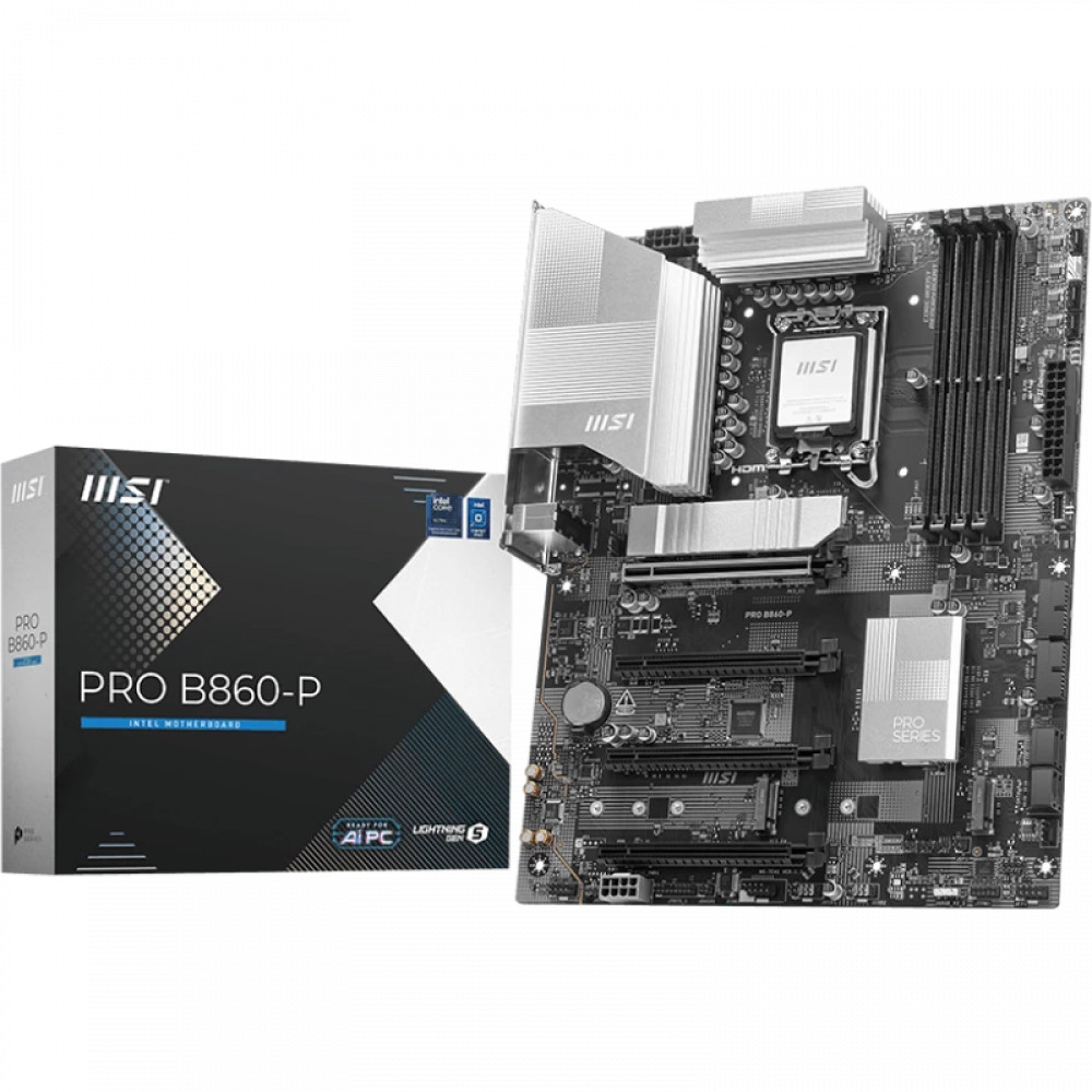 Материнская плата MSI PRO B860-P ATX, LGA 1851 — фото товара