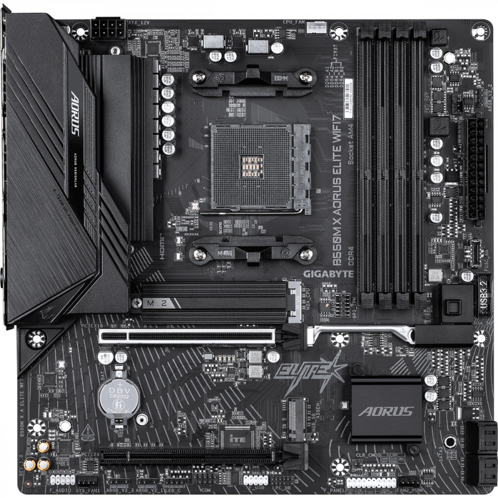 Материнская плата Gigabyte B550M X AORUS ELITE WIFI7 Micro-ATX, AMD AM4 — фото товара