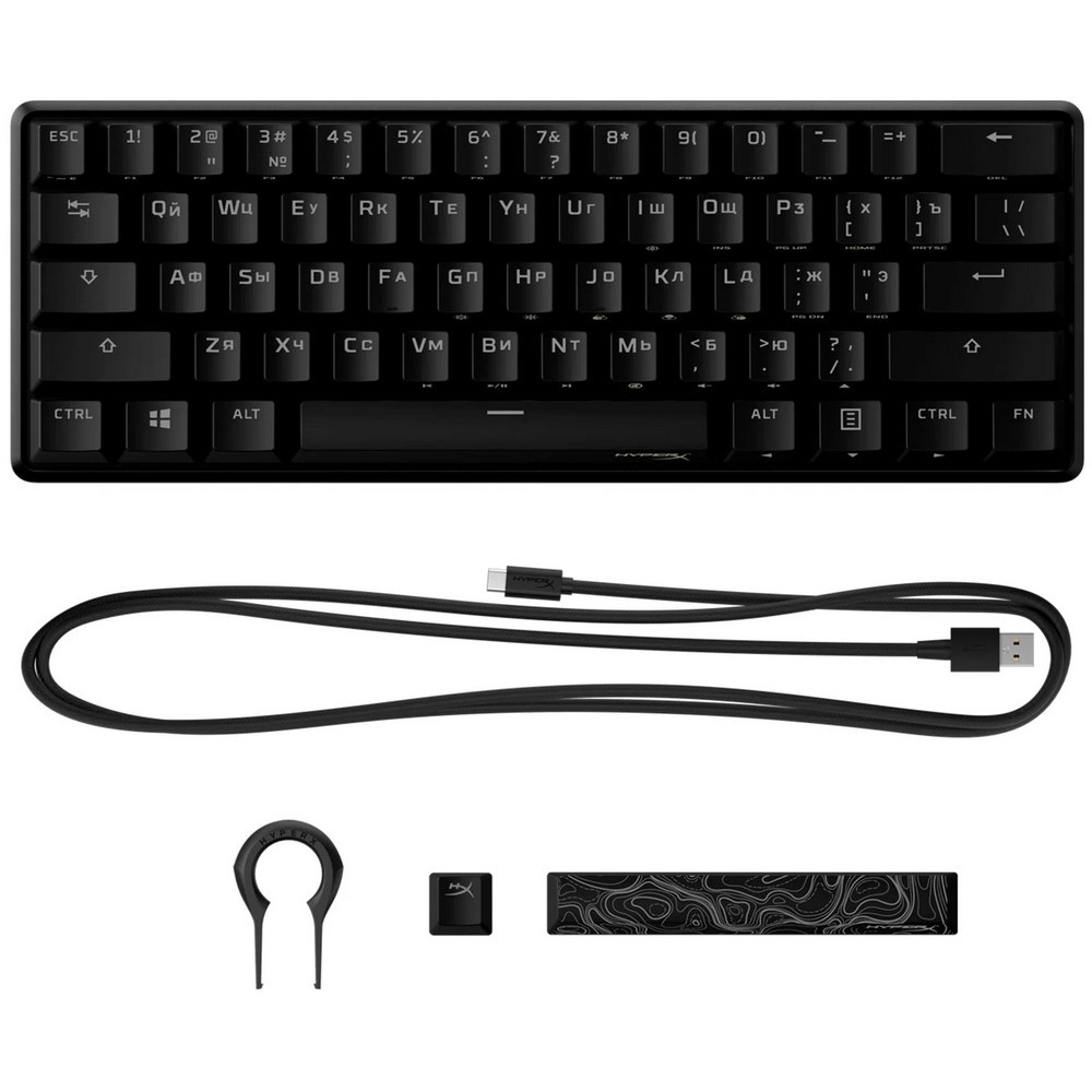 Клавиатура HyperX Alloy Origins 60 Black (Red switch) 4P5N0AA#ACB Проводная, USB - миниатюра 6
