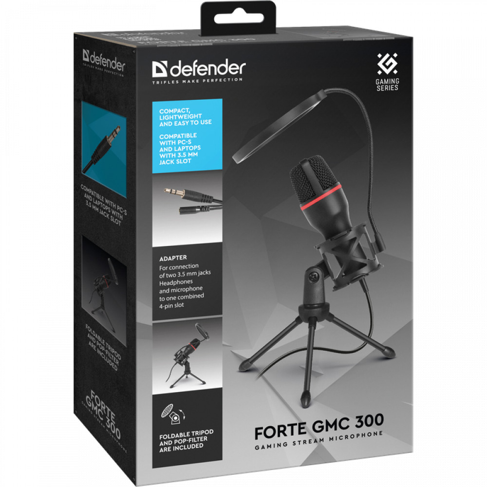 Микрофон Defender Forte GMC 300 1.5m USB 64631 - миниатюра 11