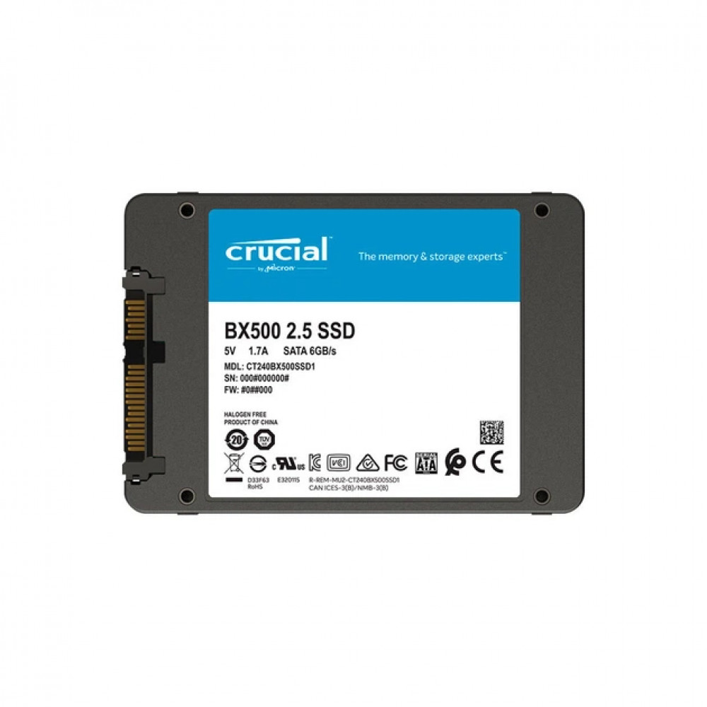Жесткий диск Crucial BX500 CT1000BX500SSD1T SSD (твердотельные), 1 ТБ, 2.5 дюйма, SATA — фото товара