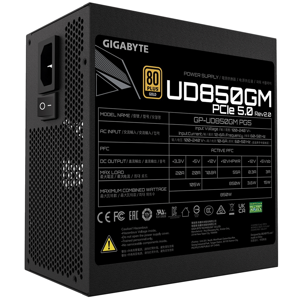 Блок питания Gigabyte GP-UD850GM PG5 V2 850 Вт - миниатюра 2