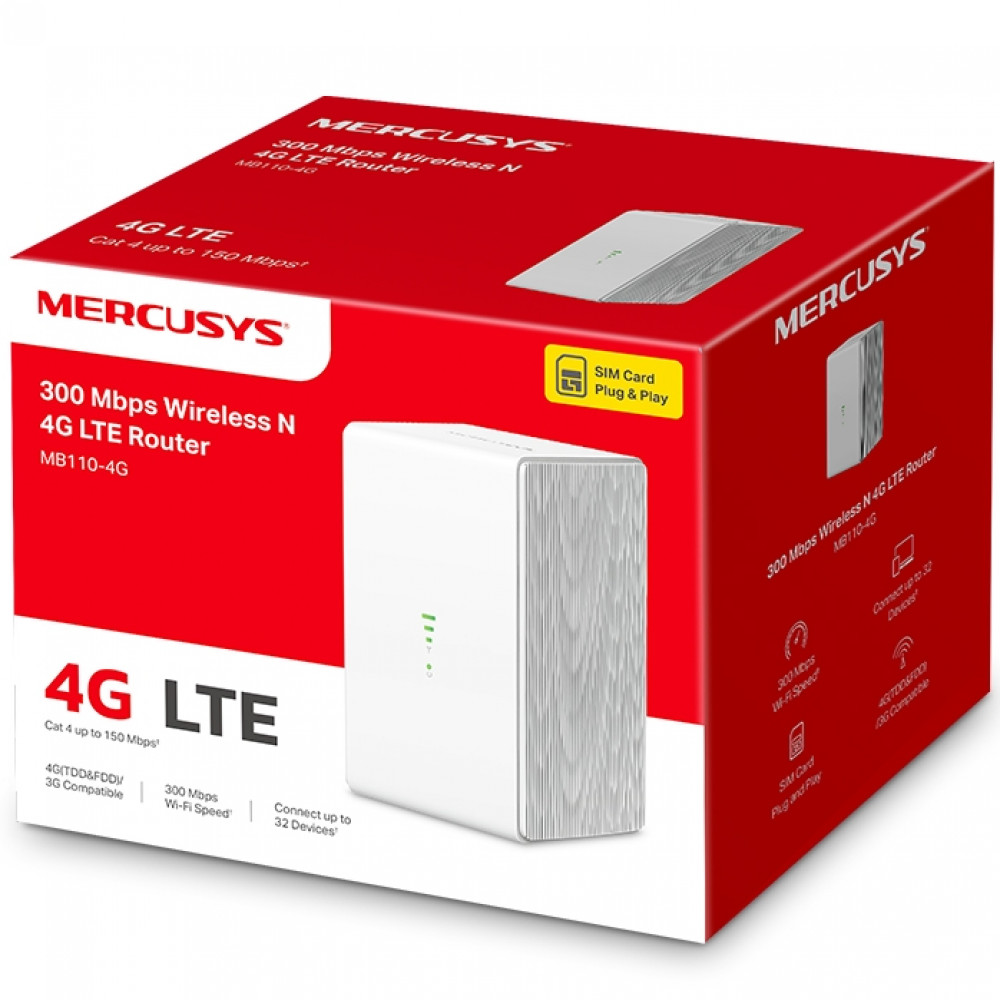 Маршрутизатор для дома Mercusys MB110-4G - миниатюра 3
