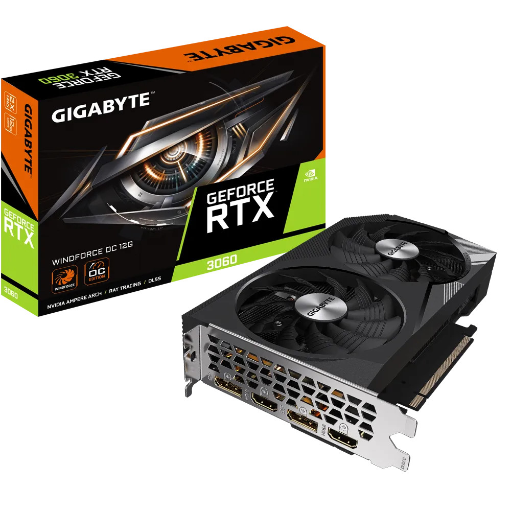 Видеокарта Gigabyte RTX 3060 WF OC GV-N3060WF2OC-12GD REV2.0 12 ГБ - миниатюра 5