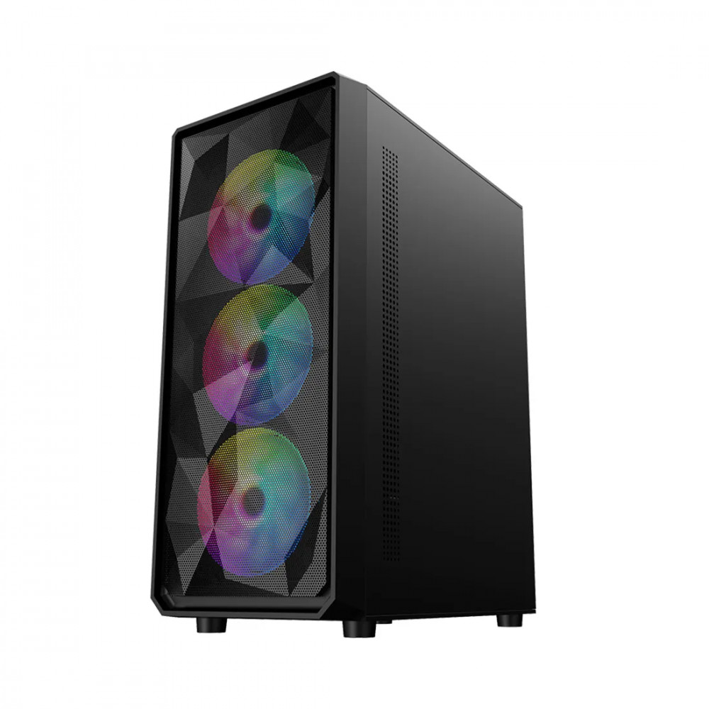 Корпус 1STPLAYER FD3 Black FD3-BK-1F5M-3F5S Mid-Tower — фото товара