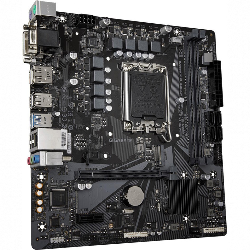 Материнская плата Gigabyte H610M S2H V2 DDR4 Micro-ATX, LGA 1700 — фото товара