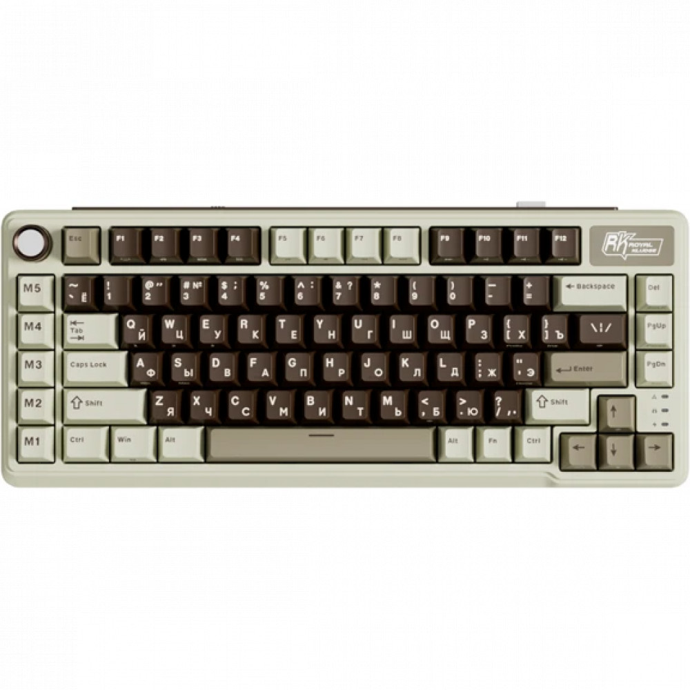 Клавиатура Royal Kludge L75 Mokko Grey (Beige Switch) 6935280827068 Беспроводная, Bluetooth - миниатюра 2