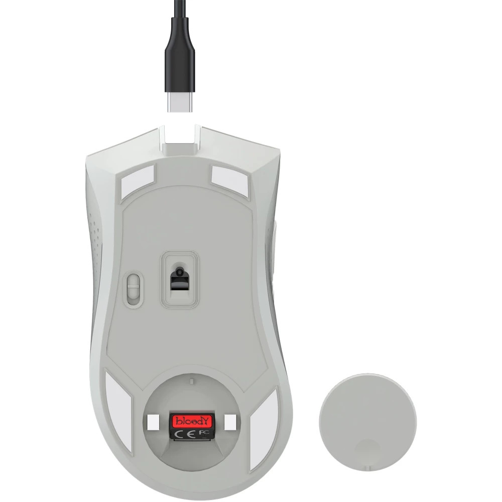 Мышь A4Tech Bloody R90 Plus Белый R90 PLUS GREUISH WHITE Игровые, Беспроводная - миниатюра 5