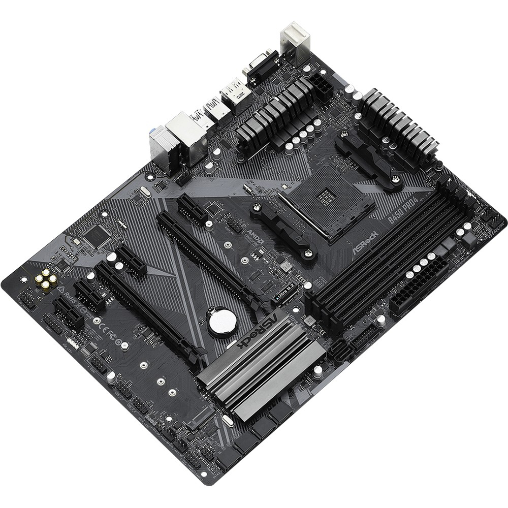 Материнская плата ASRock B450 PRO4 R2.0 ATX, AMD AM4 - миниатюра 3