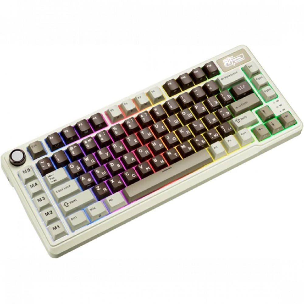 Клавиатура Royal Kludge L75 Mokko Grey (Beige Switch) 6935280827068 Беспроводная, Bluetooth - миниатюра 5