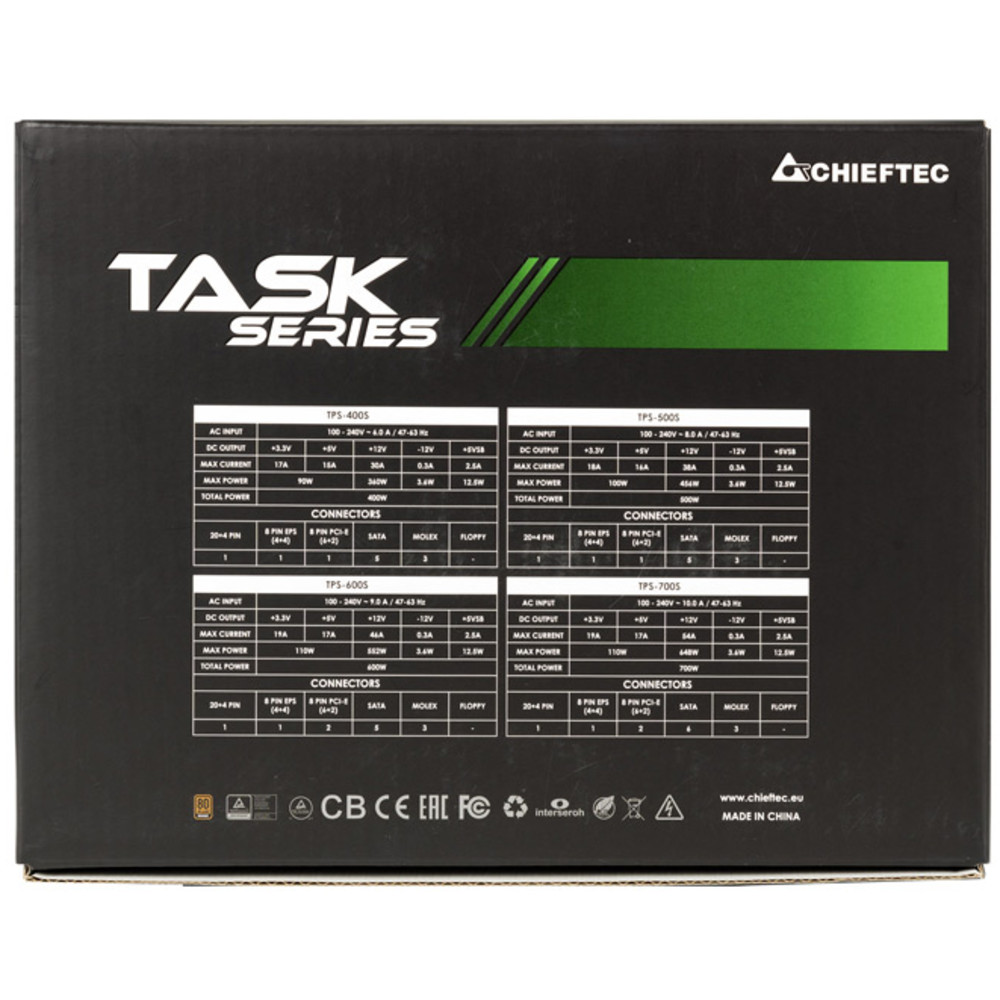 Блок питания Chieftec TPS-600S 600 Вт - миниатюра 4