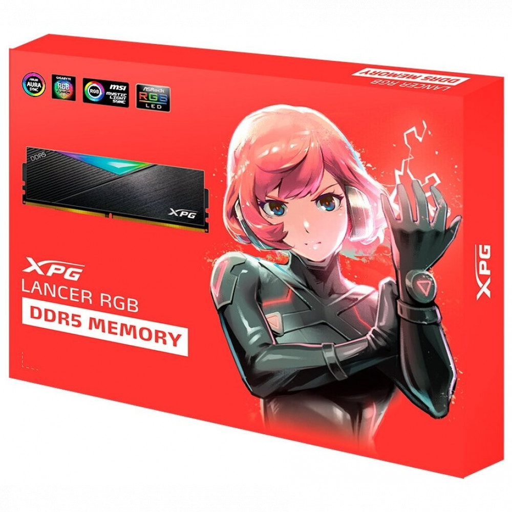 ОЗУ ADATA XPG Lancer RGB [AX5U5600C3616G-DCLARBK] DIMM, DDR5, 32 Гб (2 х 16 Гб), 5600 МГц - миниатюра 3
