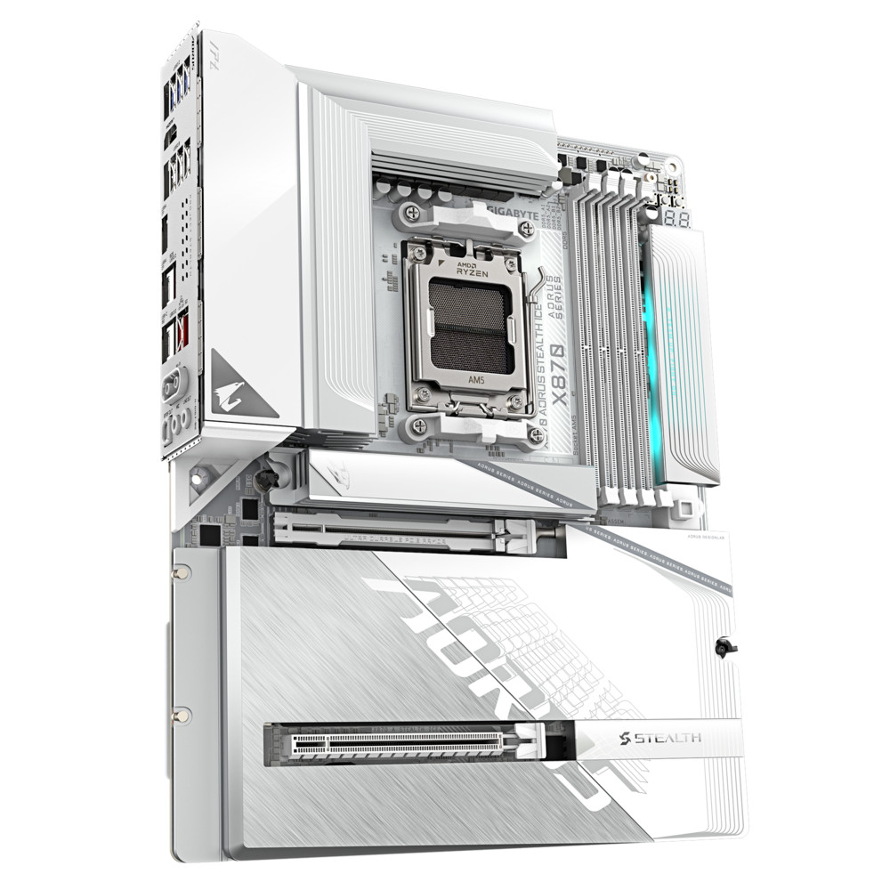 Материнская плата Gigabyte X870 AORUS STEALTH ICE ATX, AMD AM5 - миниатюра 4