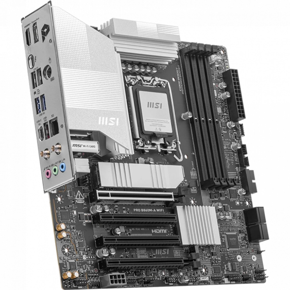 Материнская плата MSI PRO B860M-A WIFI Micro-ATX, LGA 1851 - миниатюра 2