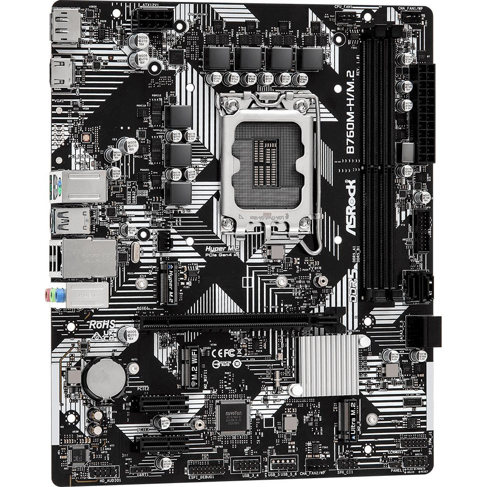 Материнская плата ASRock B760M-H2/M.2 Micro-ATX, LGA 1700 — фото товара