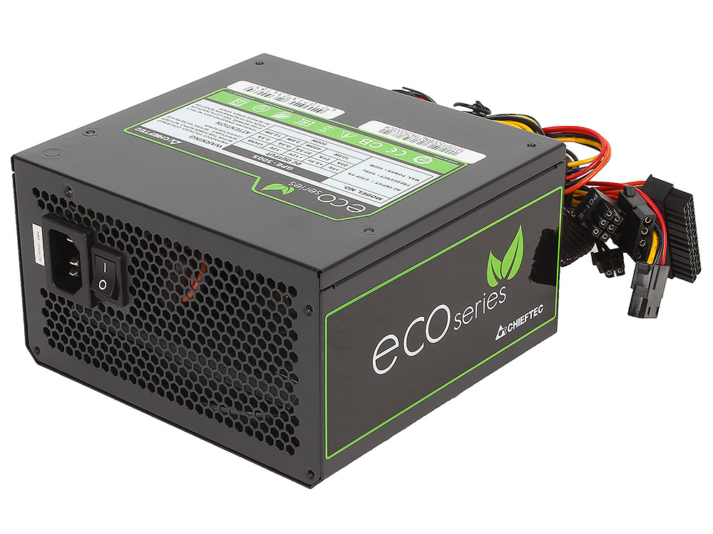 Блок питания Chieftec PSU GPE-500S 500W ECO ATX2.3 500 Вт — фото товара