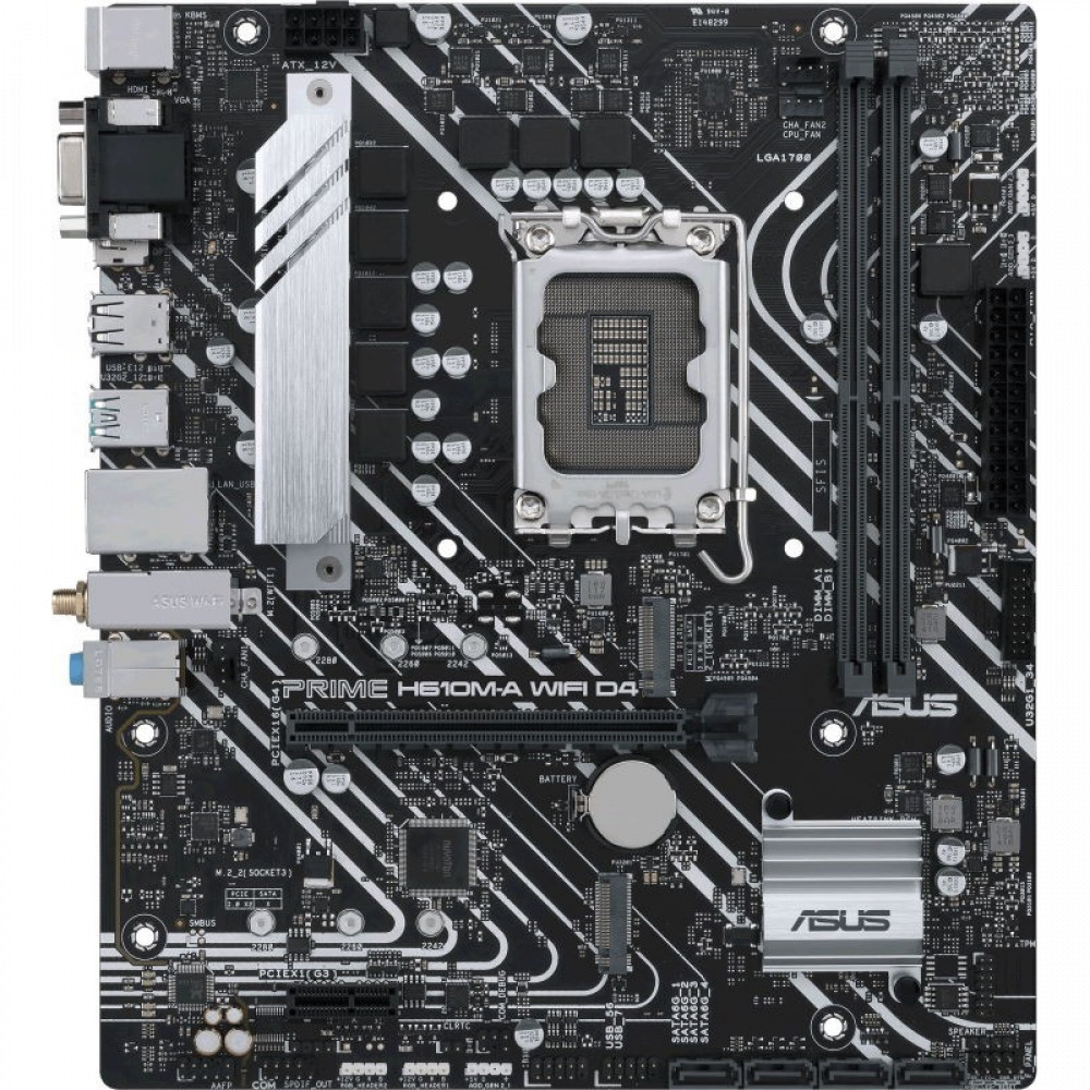 Материнская плата Asus PRIME H610M-A WIFI D4 Micro-ATX, LGA 1700 - миниатюра 2