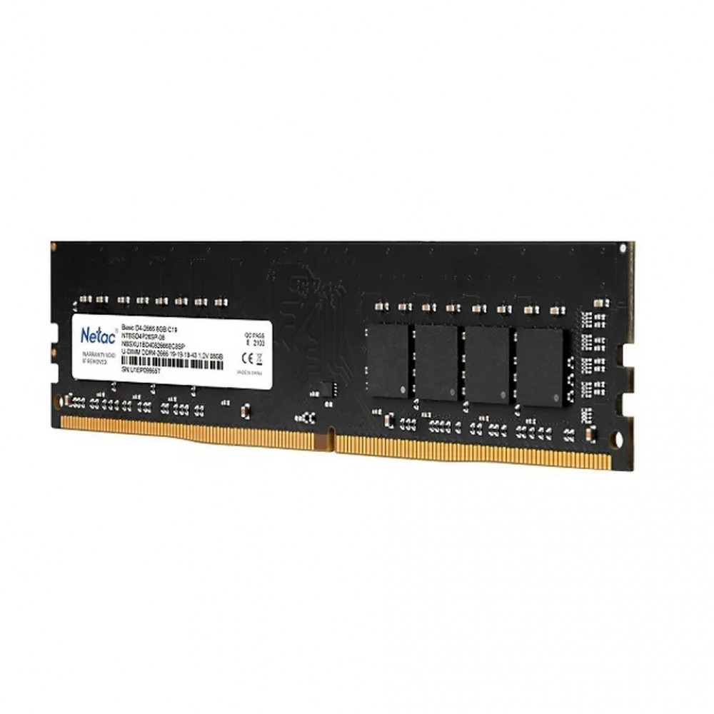 ОЗУ Netac Basic RTL PC4-21300 CL19 NTBSD4P26SP-08 DIMM, DDR4, 8 Гб, 2666 МГц - миниатюра 3