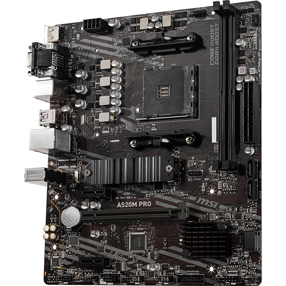 Материнская плата MSI A520M PRO Micro-ATX, AMD AM4 - миниатюра 3