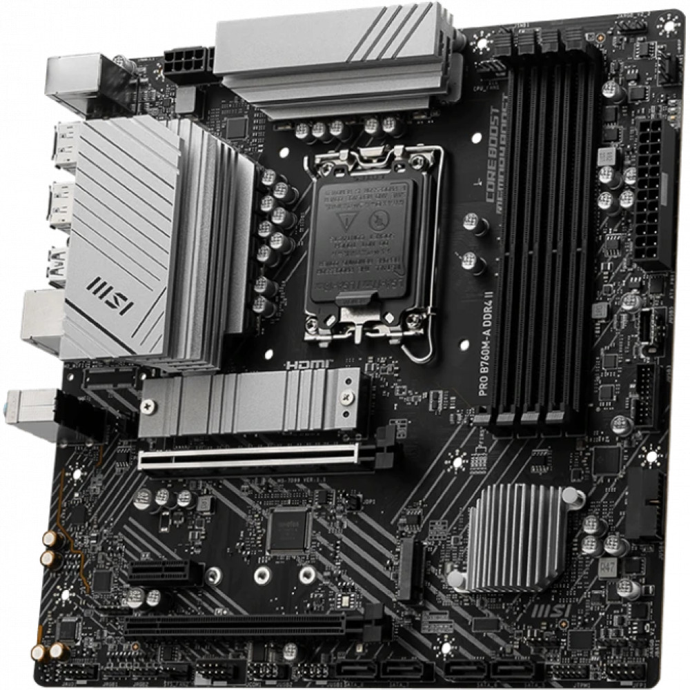 Материнская плата MSI PRO B760M-A DDR4 II Micro-ATX, LGA 1700 - миниатюра 3