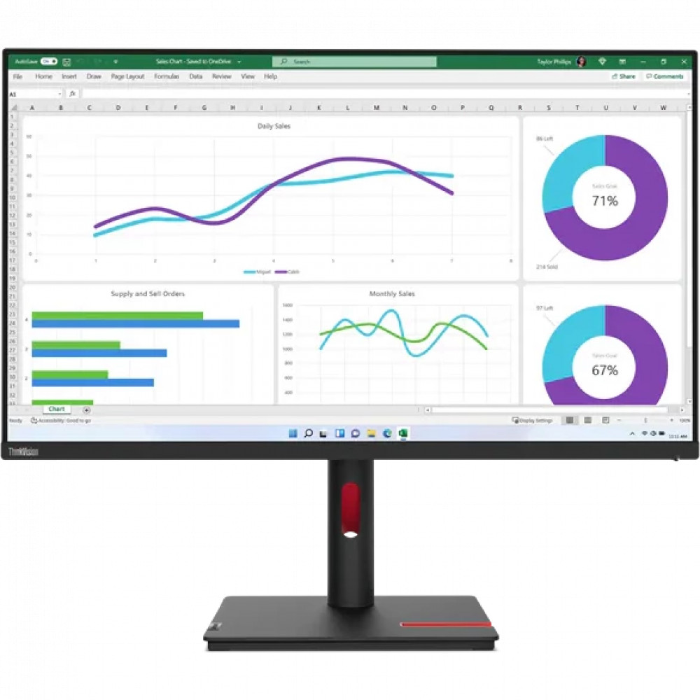Монитор Lenovo T32H-30 63D3GAT1EU 31.5 ", IPS, Quad HD 2560x1440 (16:9), 60 Гц — фото товара