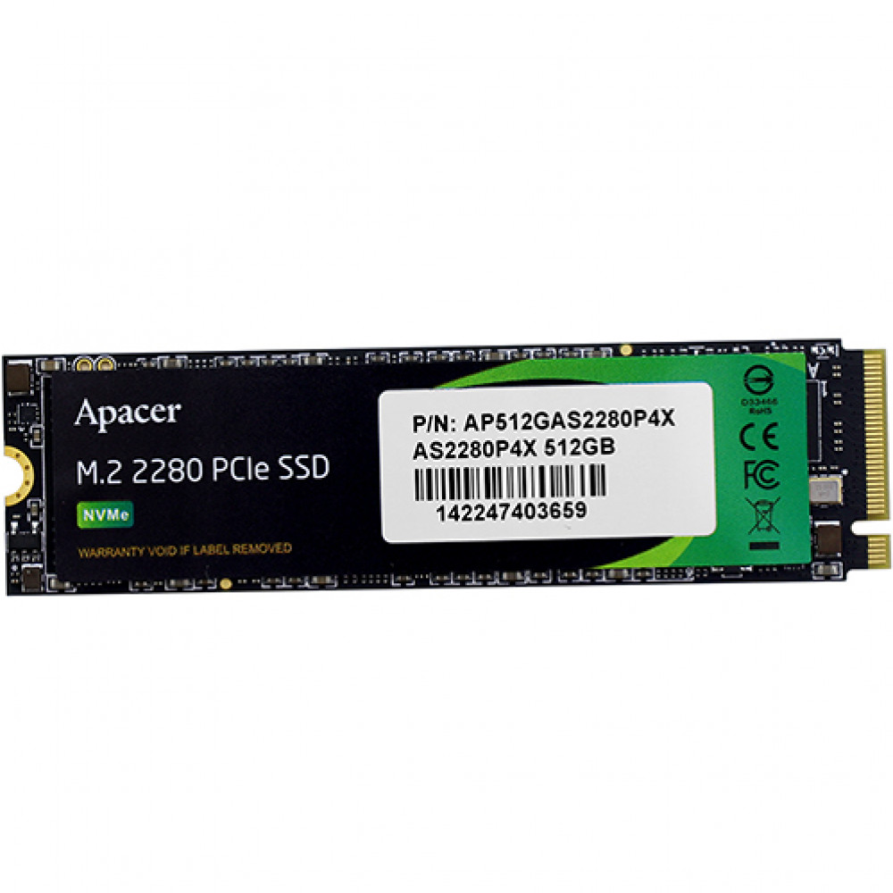 Жесткий диск Apacer AST280 AP512GAS2280P4X-1 SSD (твердотельные), 512 ГБ, M.2, PCIe — фото товара