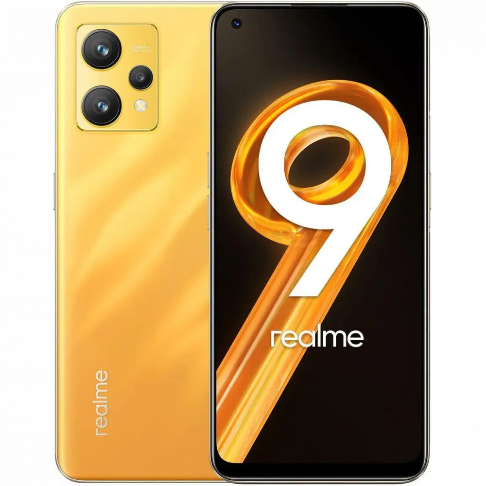 Смартфон REALME 9 (6/128Gb) RMX3521, Sunburst gold RMX3521/128GB/SUNBURST GOLD 128 Гб, 8 Гб — фото товара