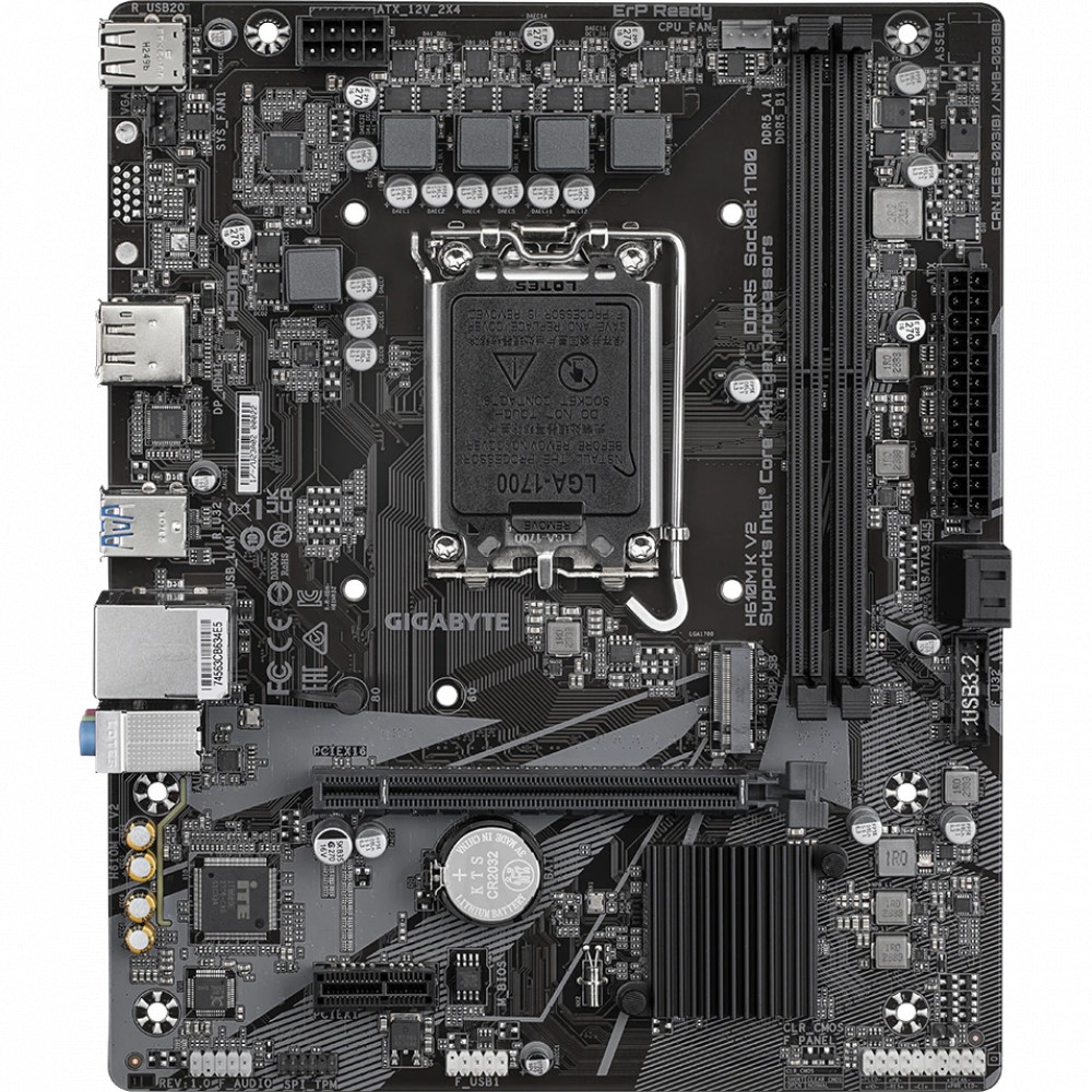 Материнская плата Gigabyte H610M K V2 Mini-ATX, LGA 1700 — фото товара