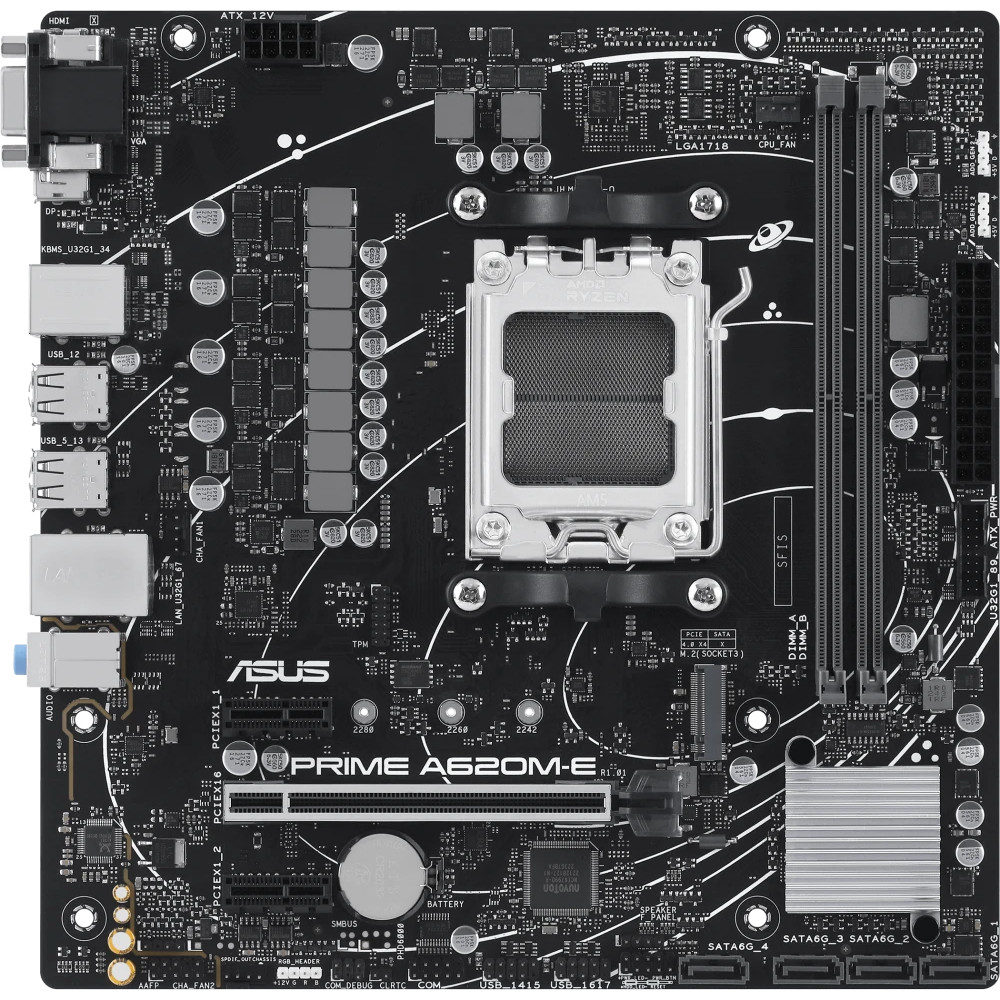 Материнская плата Asus PRIME A620M-E-CSM Micro-ATX, AMD AM5 — фото товара