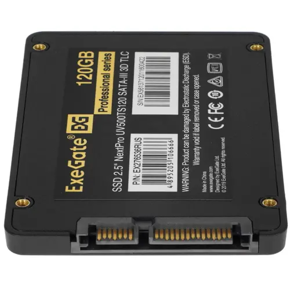Жесткий диск ExeGate NextPro UV500TS120 EX276536RUS SSD (твердотельные), 120 ГБ, 2.5 дюйма, SATA - миниатюра 3