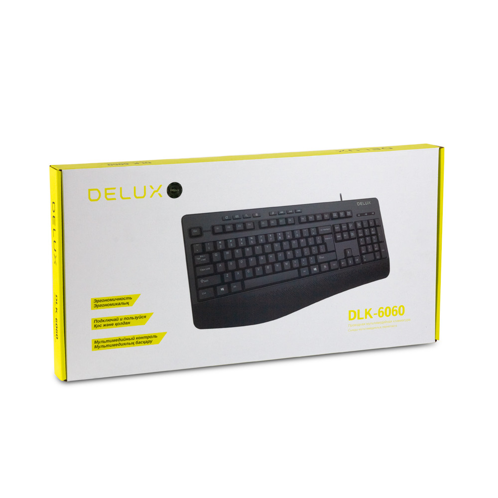 Клавиатура Delux DLK-60600UB Проводная, USB - миниатюра 3