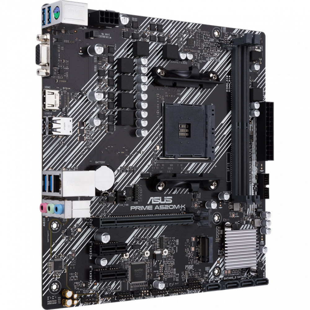 Материнская плата Asus PRIME A520M-K Micro-ATX, AMD AM4 — фото товара