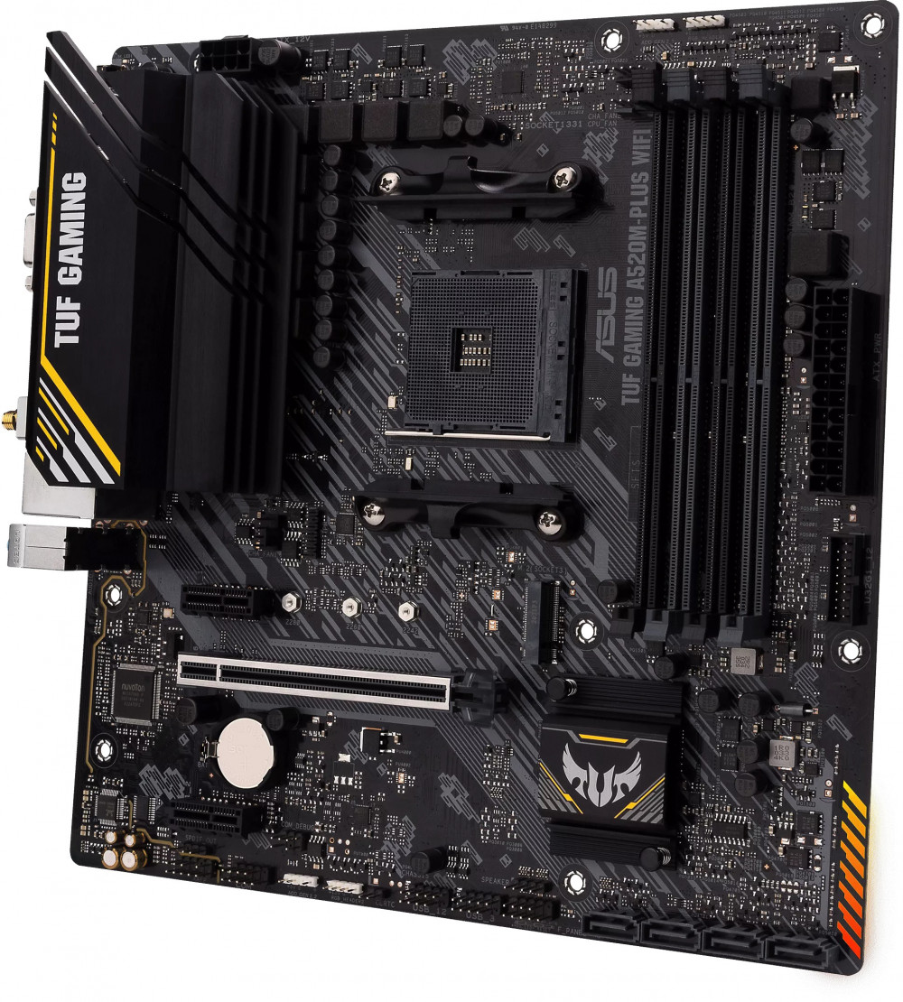 Материнская плата Asus TUF GAMING A520M-PLUS WIFI Micro-ATX, AMD AM4 — фото товара