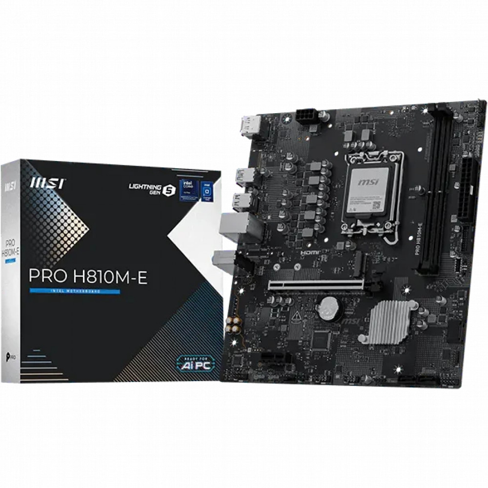 Материнская плата MSI PRO H810M-E Micro-ATX, LGA 1851 - миниатюра 4