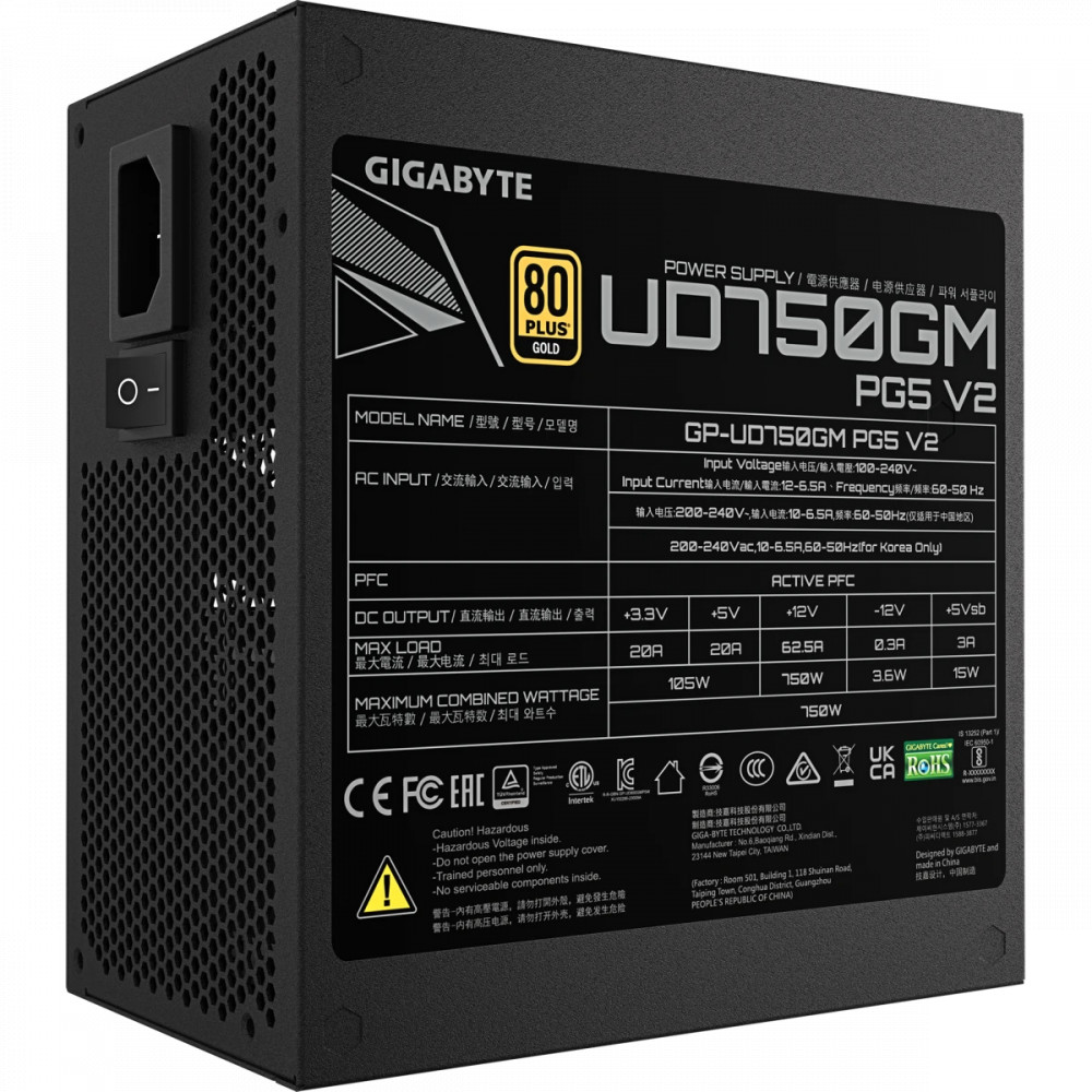 Блок питания Gigabyte GP-UD750GM PG5 V2 750 Вт - миниатюра 6