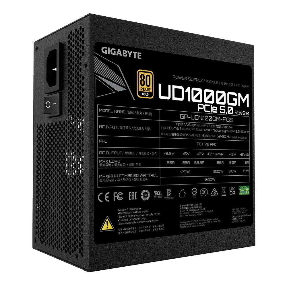 Блок питания Gigabyte GP-UD1000GM PG5 v2 1000 Вт - миниатюра 3