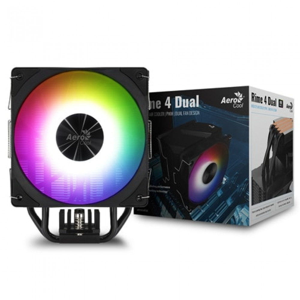 Система охлаждения Aerocool Rime 4 Dual ARGB PWM 4P ACTC-RM30427.01 Для процессора - миниатюра 4