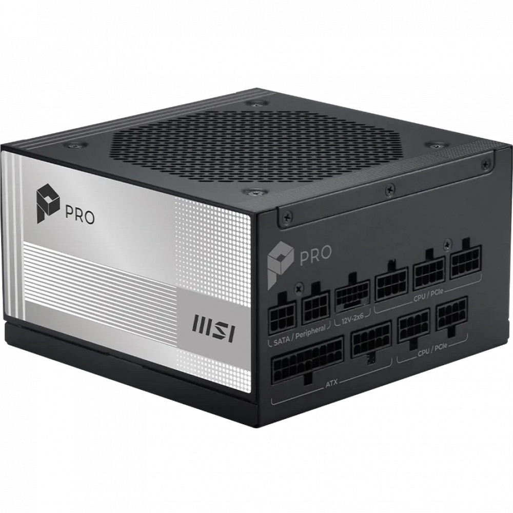 Блок питания MSI PRO A1000PL PCIE5 1000W 306-7ZPLX11-HD8 1000 Вт, 80+ Platinum — фото товара