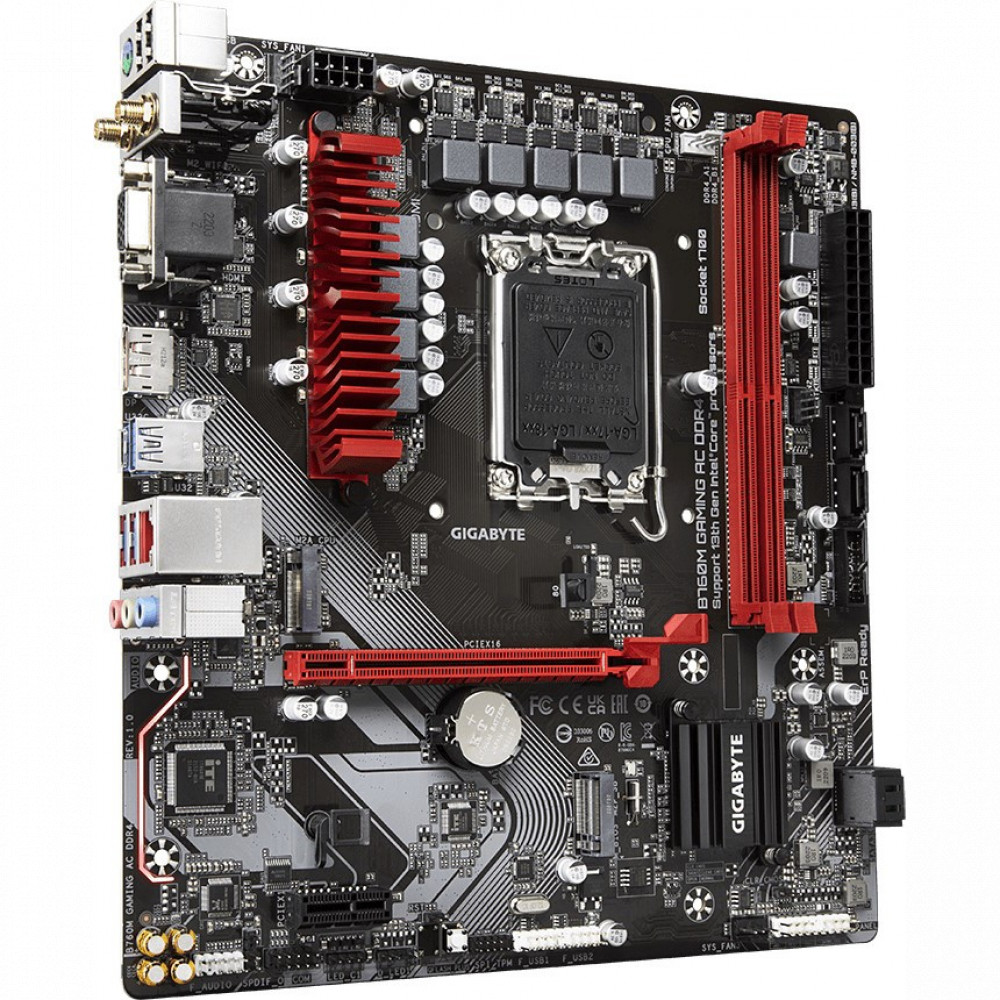 Материнская плата Gigabyte B760M Gaming AC DDR4 B760M GAMING AC DDR4 (REV1.1) Micro-ATX, LGA 1700 — фото товара