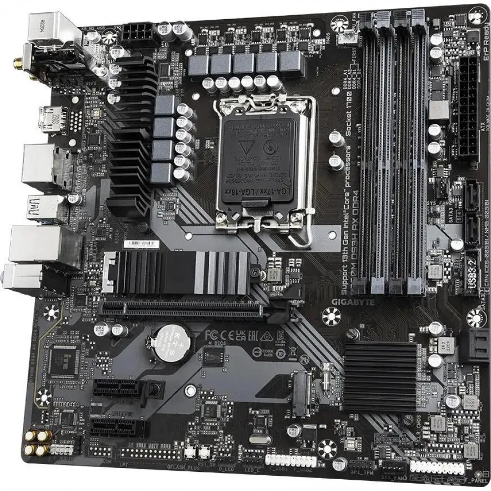 Материнская плата Gigabyte B760M DS3H AX DDR4 B760M DS3H AX DDR4 (REV 1.3) Mini-ATX, LGA 1700 - миниатюра 4