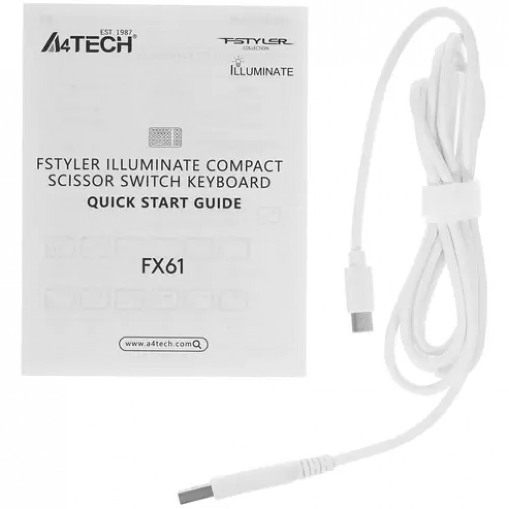 Клавиатура A4Tech Fstyler FX61-Ice Blue-LED USB Проводная, USB - миниатюра 6