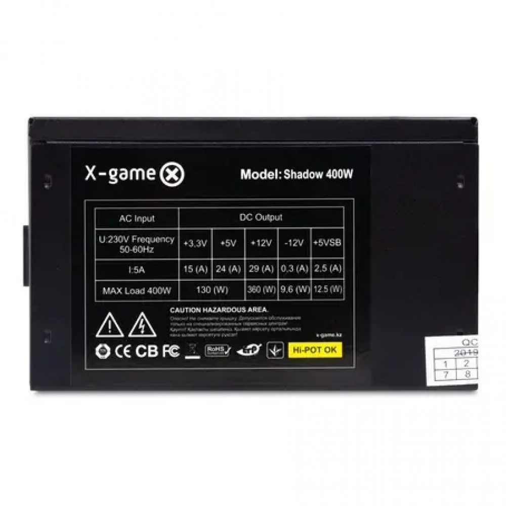 Блок питания X-Game Shadow 400W 400 Вт - миниатюра 3