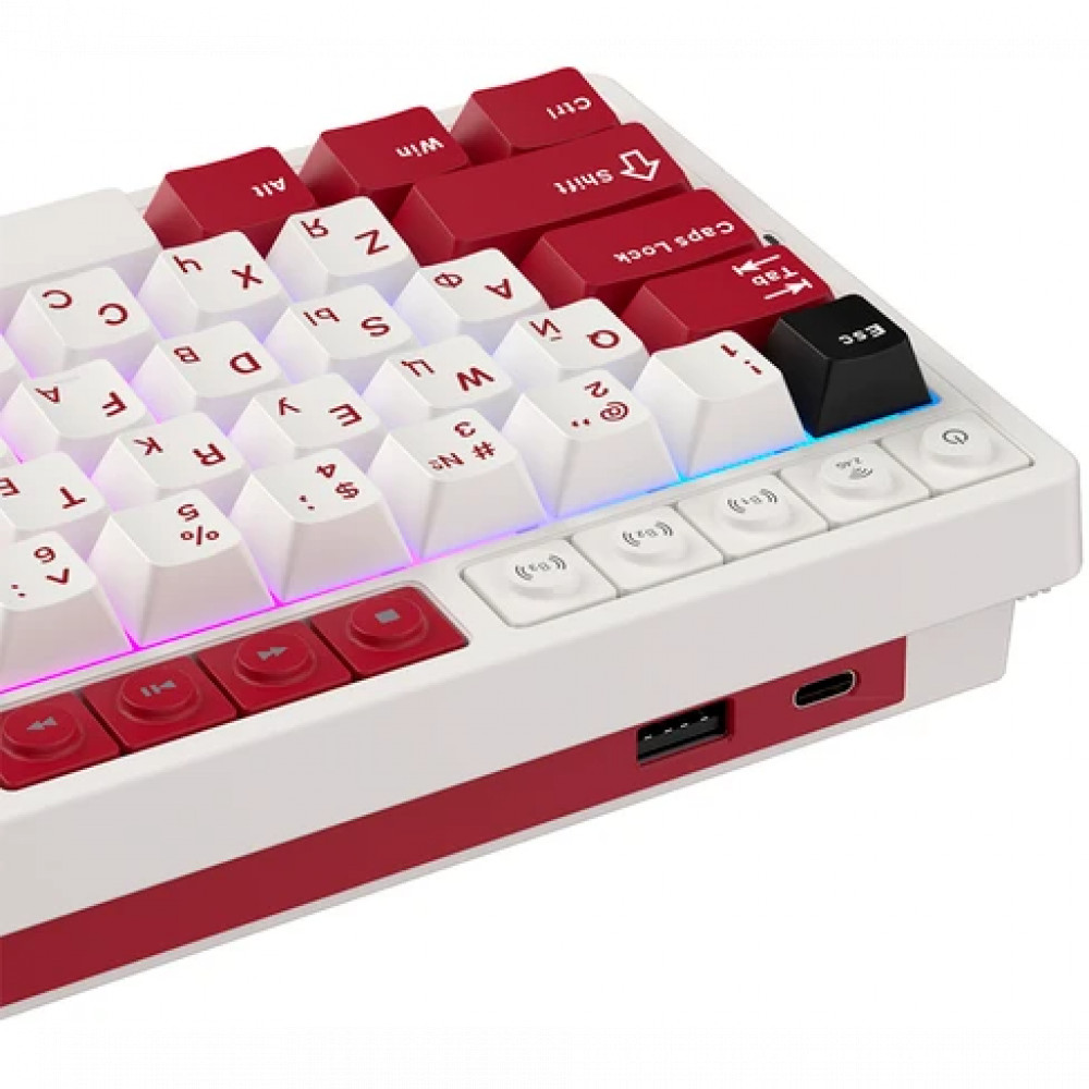 Клавиатура Royal Kludge M65 Famicom (Cream Switch) 6935280827099 Беспроводная, Bluetooth - миниатюра 8